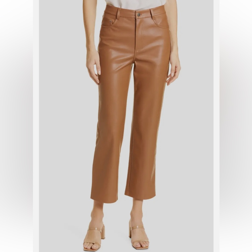 Cami NYC Brown Hanie Vegan Faux Leather Pants Medium New